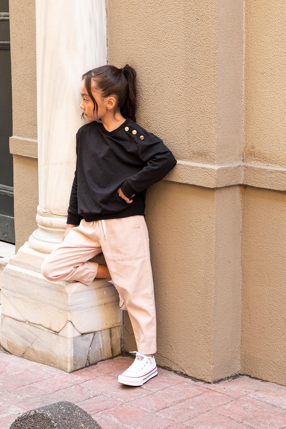 For You Kids 2'li Omuz Düğmeli Taş Gabardin Pantolon Takım For You Kids 2'li Omuz Düğmeli Taş Gabardin Pantolon Takım