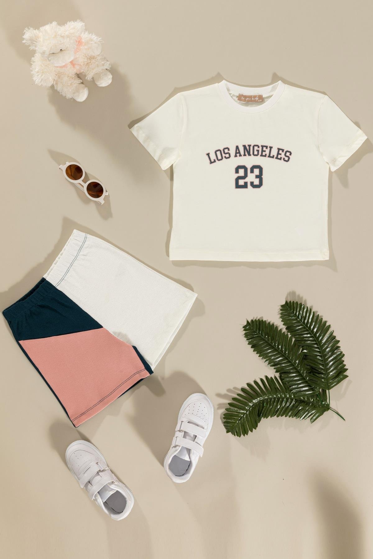 For You Kids Baskılı Garnili İndigo Alt Üst Takım For You Kids Baskılı Garnili İndigo Alt Üst Takım