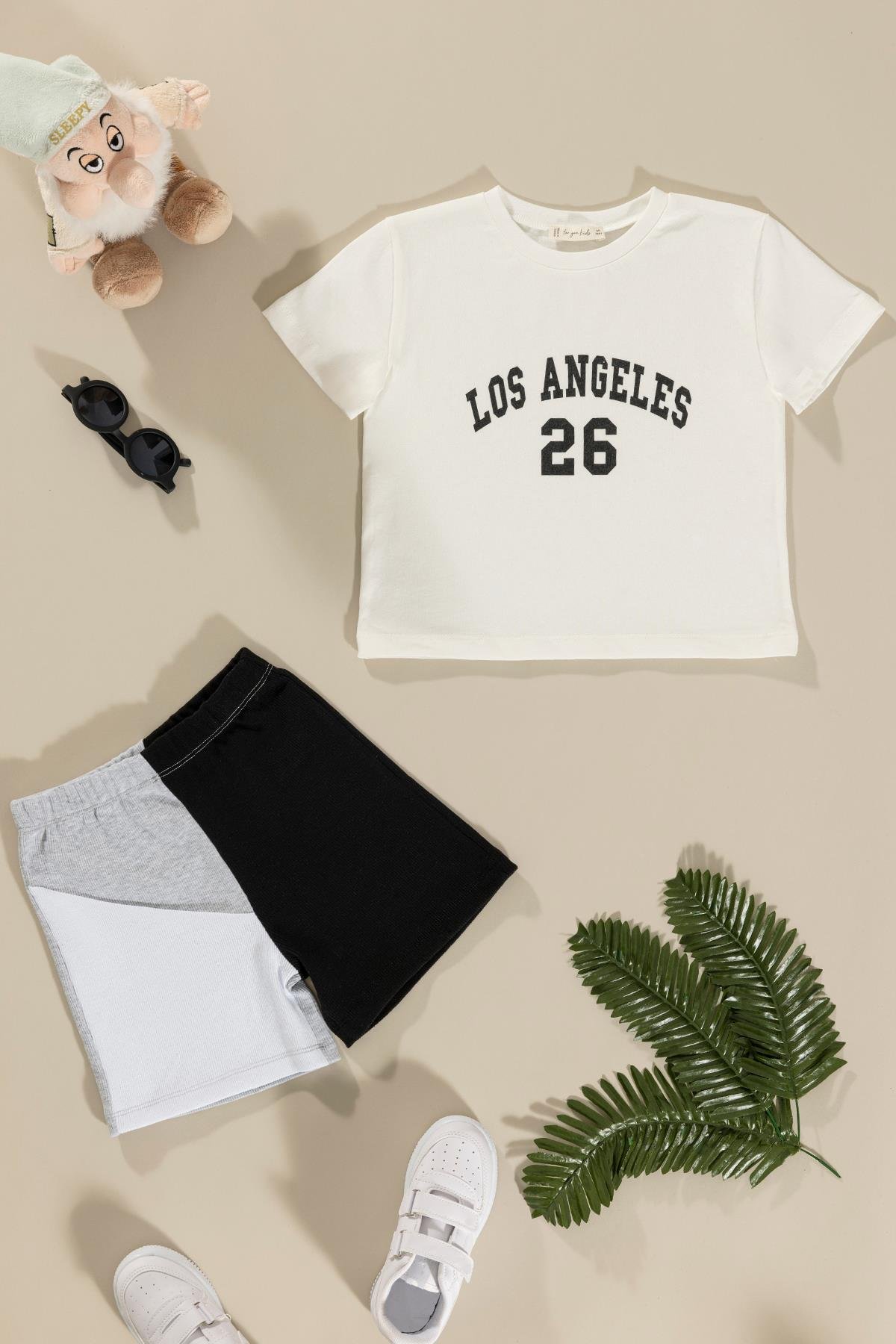 For You Kids Baskılı Garnili Siyah Alt Üst Takım For You Kids Baskılı Garnili Siyah Alt Üst Takım