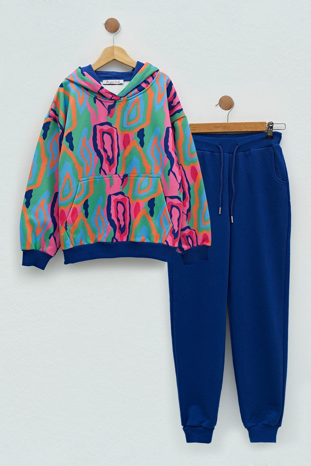 For You Kids Kız Cocuk  Desenli Eşofman Takım For You Kids Desenli Eşofman Takımı