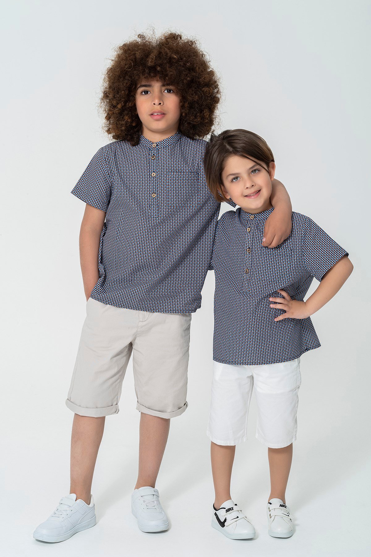 For You Moda For You Kids For You Kids Organik Yakası 4 Düğmeli Kırmızı Puanlı  Gömlek