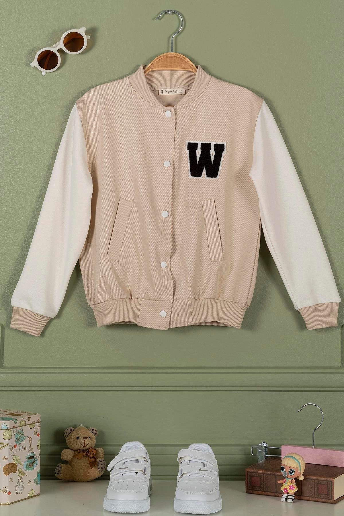 For You Kids Nakışlı Taş Kız Çocuk Kolej Ceket For You Kids Nakışlı Taş Kız Çocuk Kolej Ceket