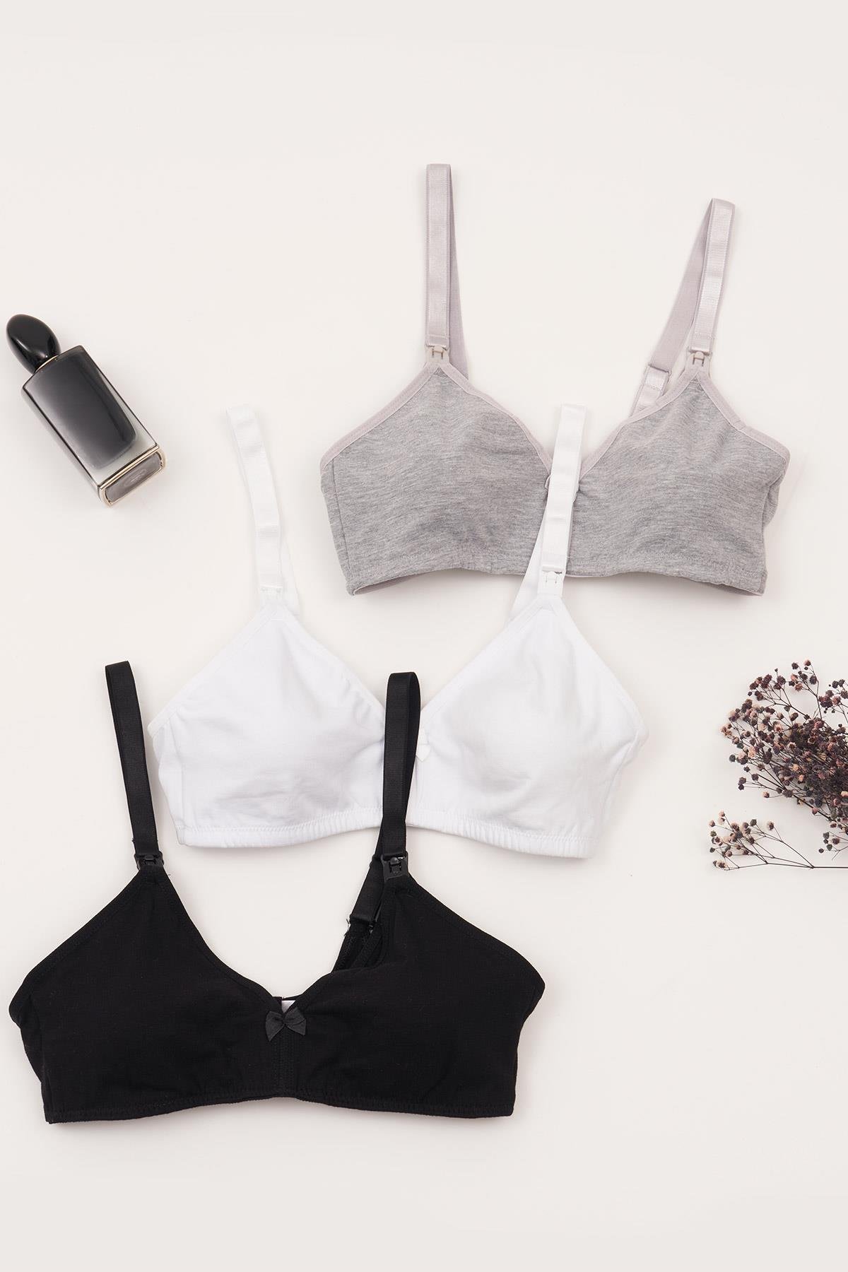 For You Mama 3 lü Renkli Lohusa Sütyen Set For You Mama 3'lü Renkli Lohusa Sütyen Set