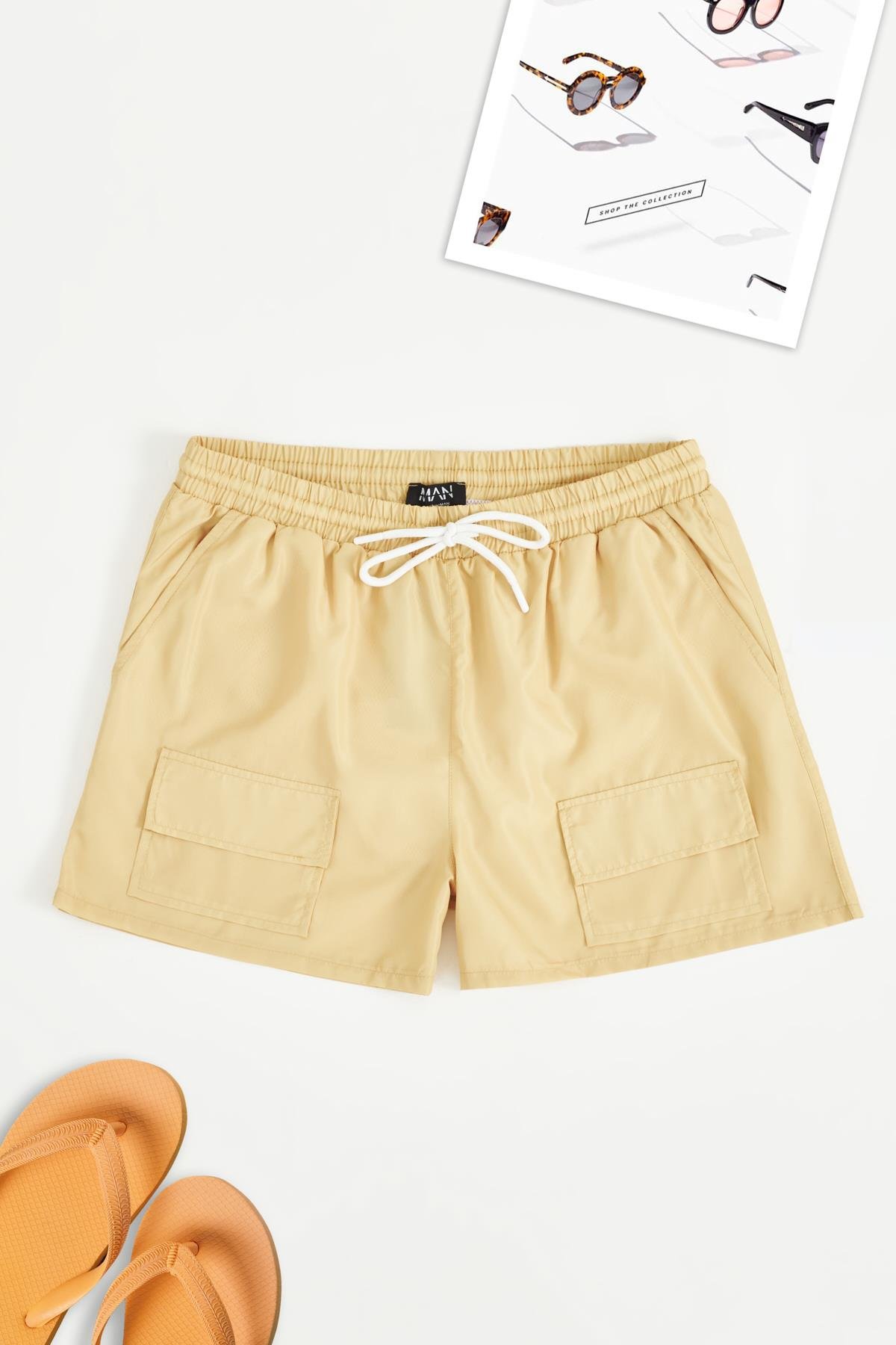 For You Man Cep Detaylı Hardal Erkek Deniz Şortu For You Man Cep Detaylı Erkek Deniz Şortu Hardal