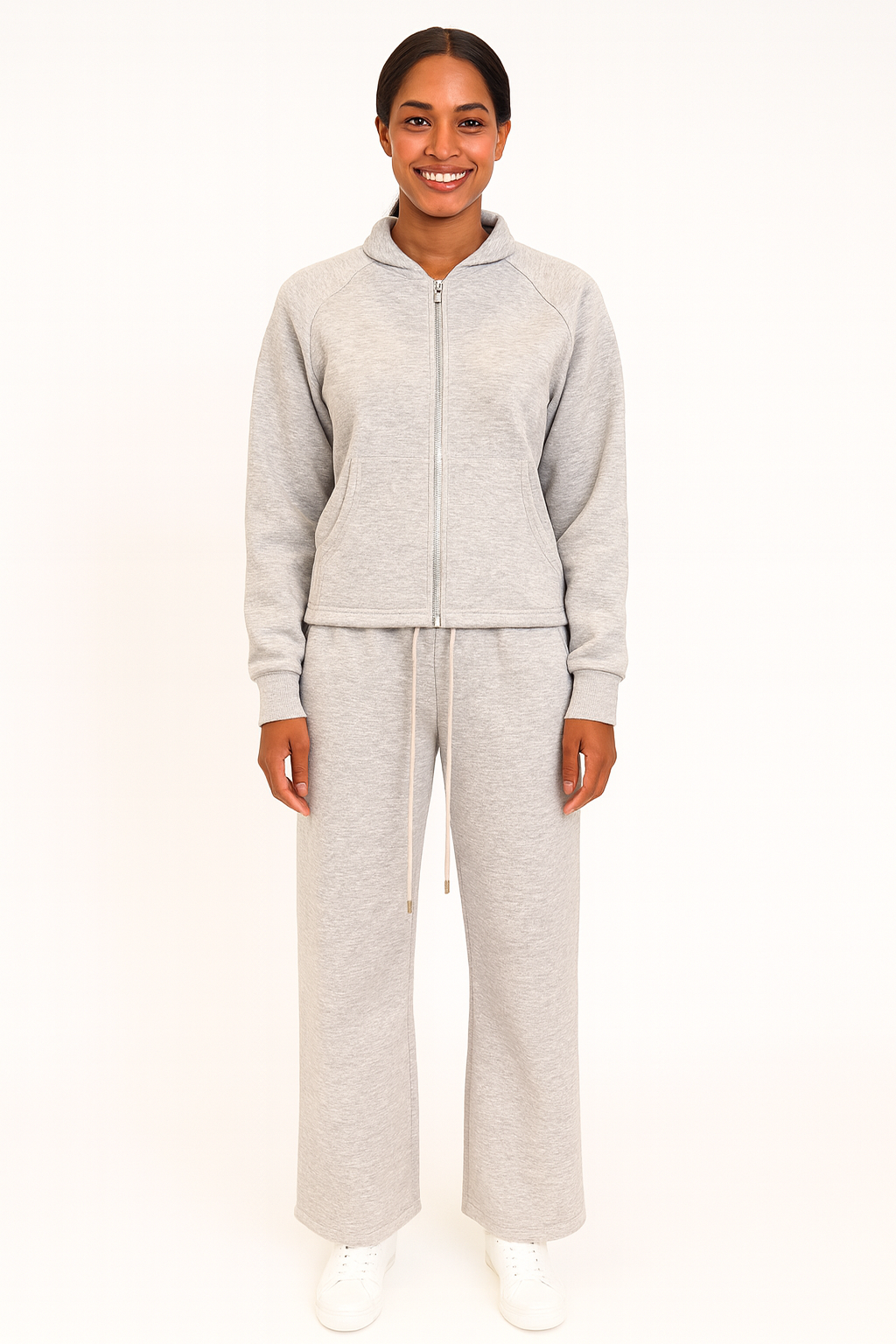 For You Moda 3 İplik Şardonlu Kapişonlu Kadın Eşofman Takımı | Gri For You Moda 3 İplik Şardonlu Kapişonlu Kadın Eşofman Takımı | Gri