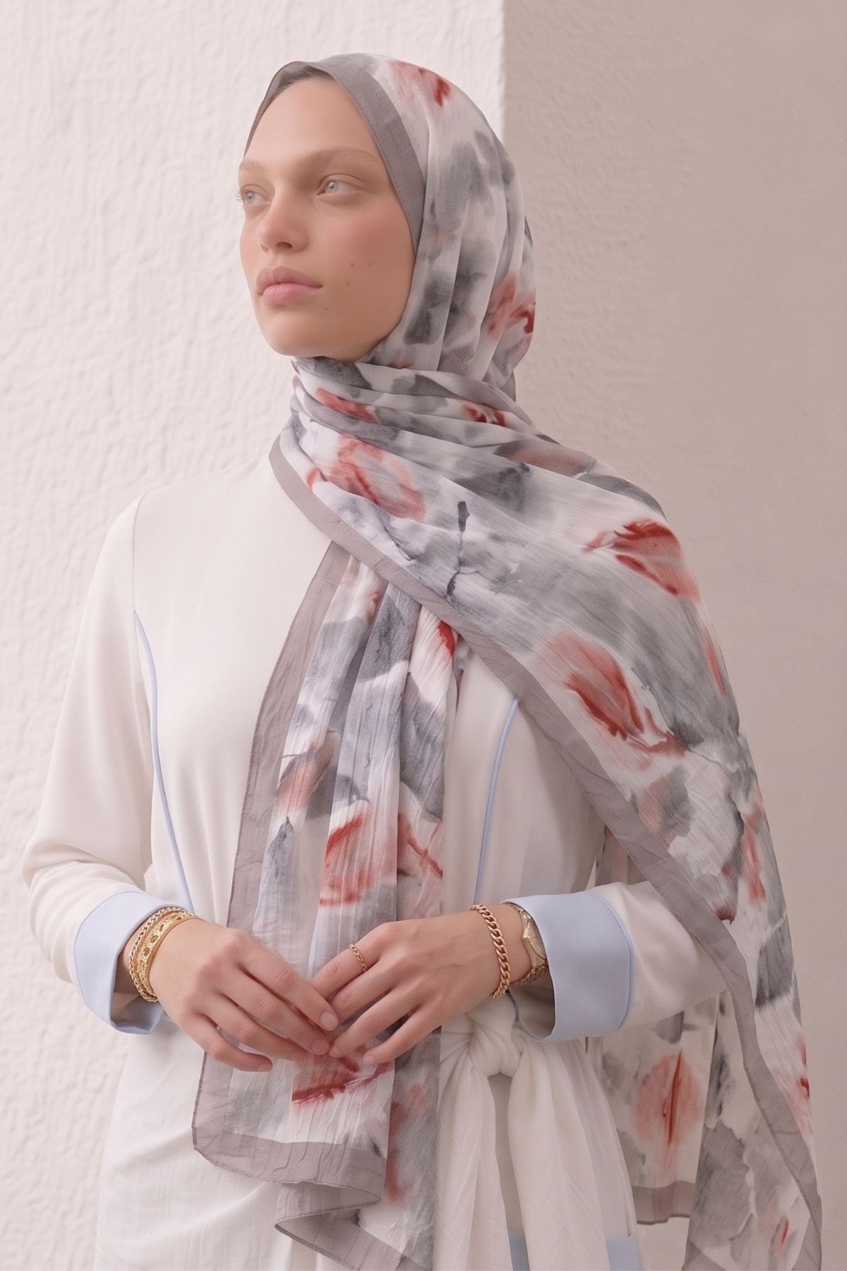 SERMODA , Tesettür Şal & Eşarp , Desenli Şal - Bambu Kraş Baskılı Şal 22