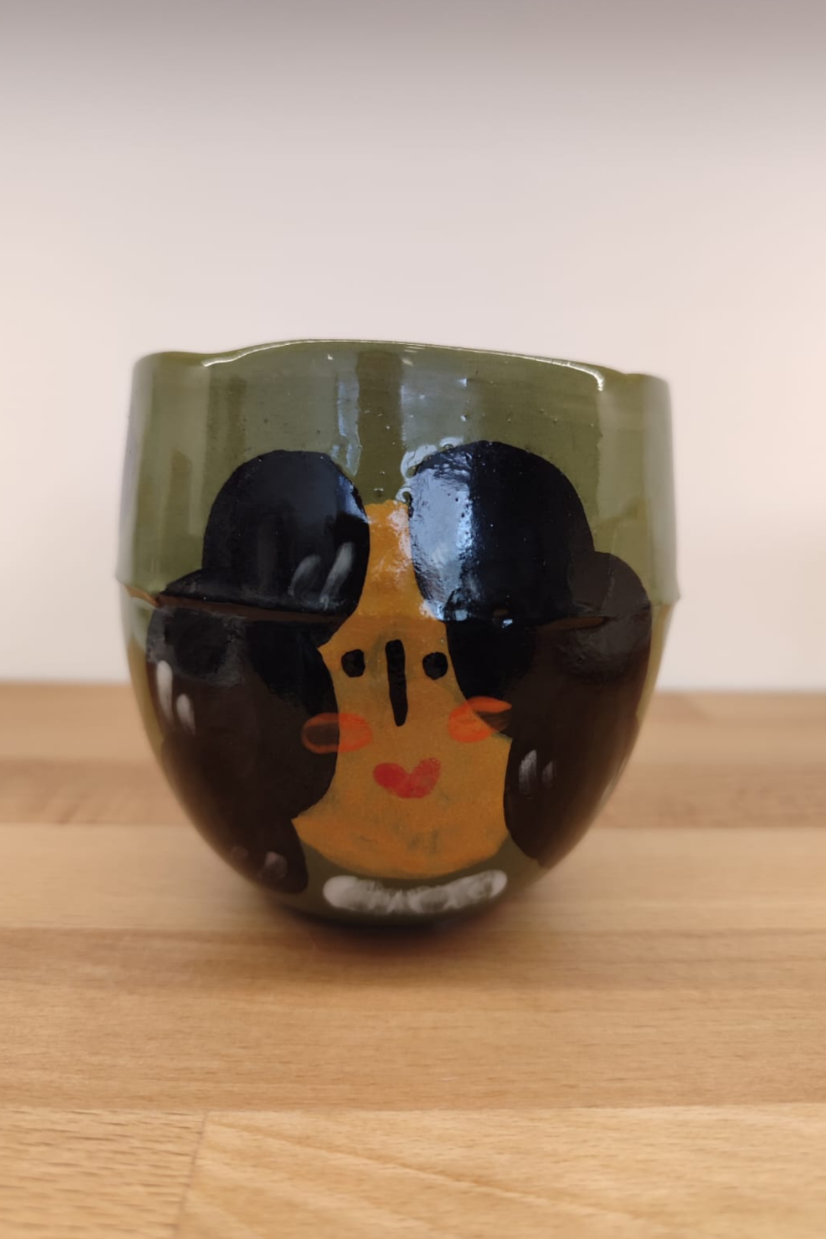 2K Studio Karakız Figürlü Yeşil Bardak