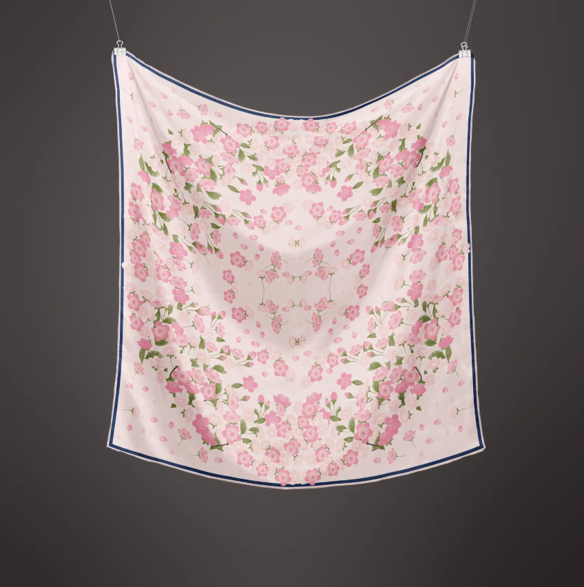 8 Maison Sakura Pink Twill İpek Pareo
