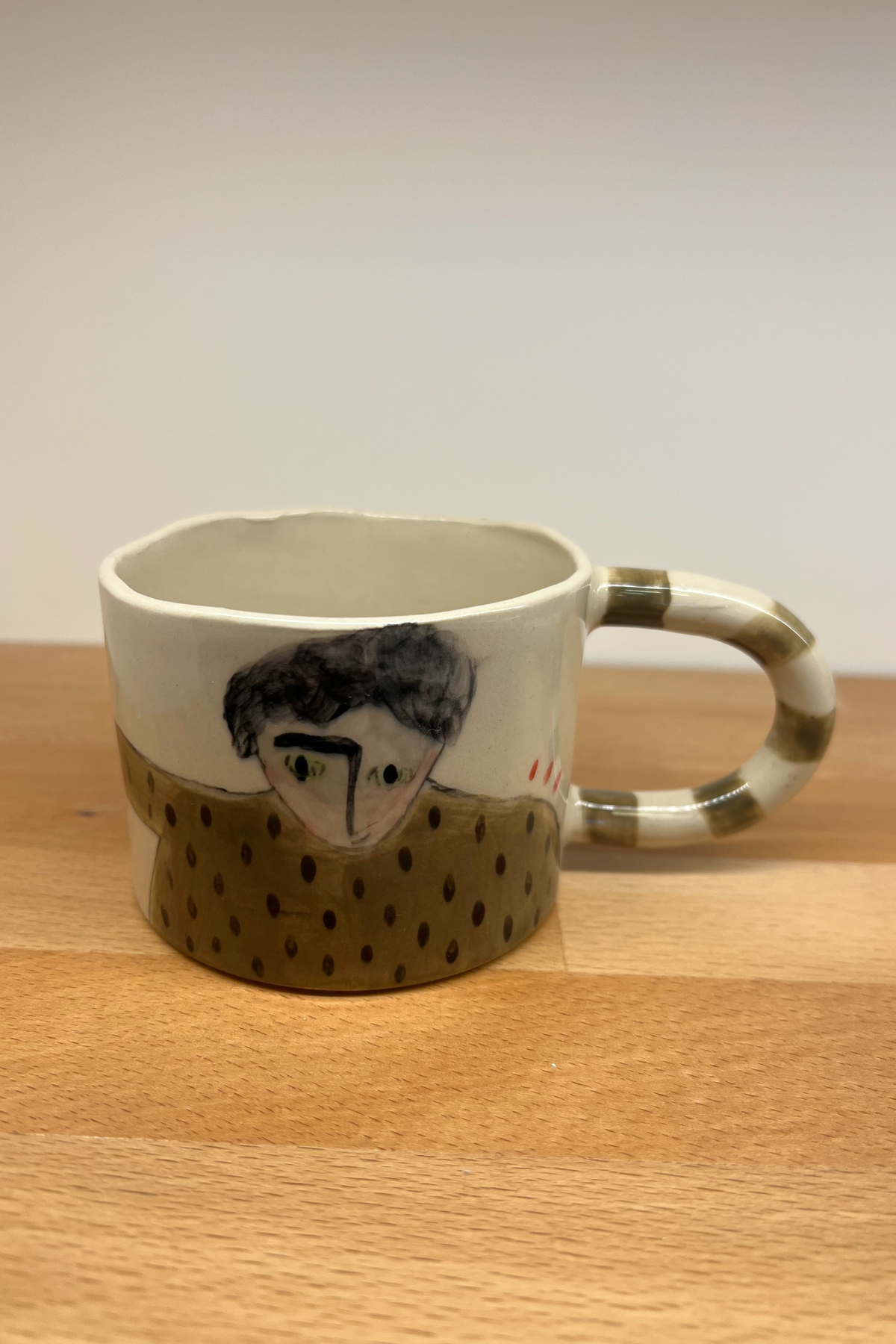 Didem Ekal Orta Boy Stoneware Seramik Yeşil Bardak 