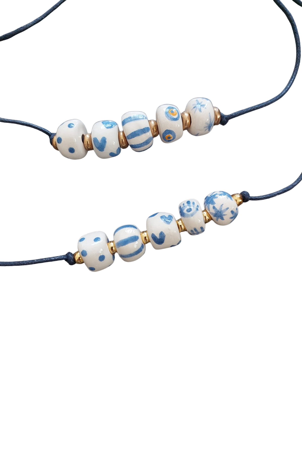 Dopamine Ceramic Altın Kaplama Boncuklu Seramik Kolye