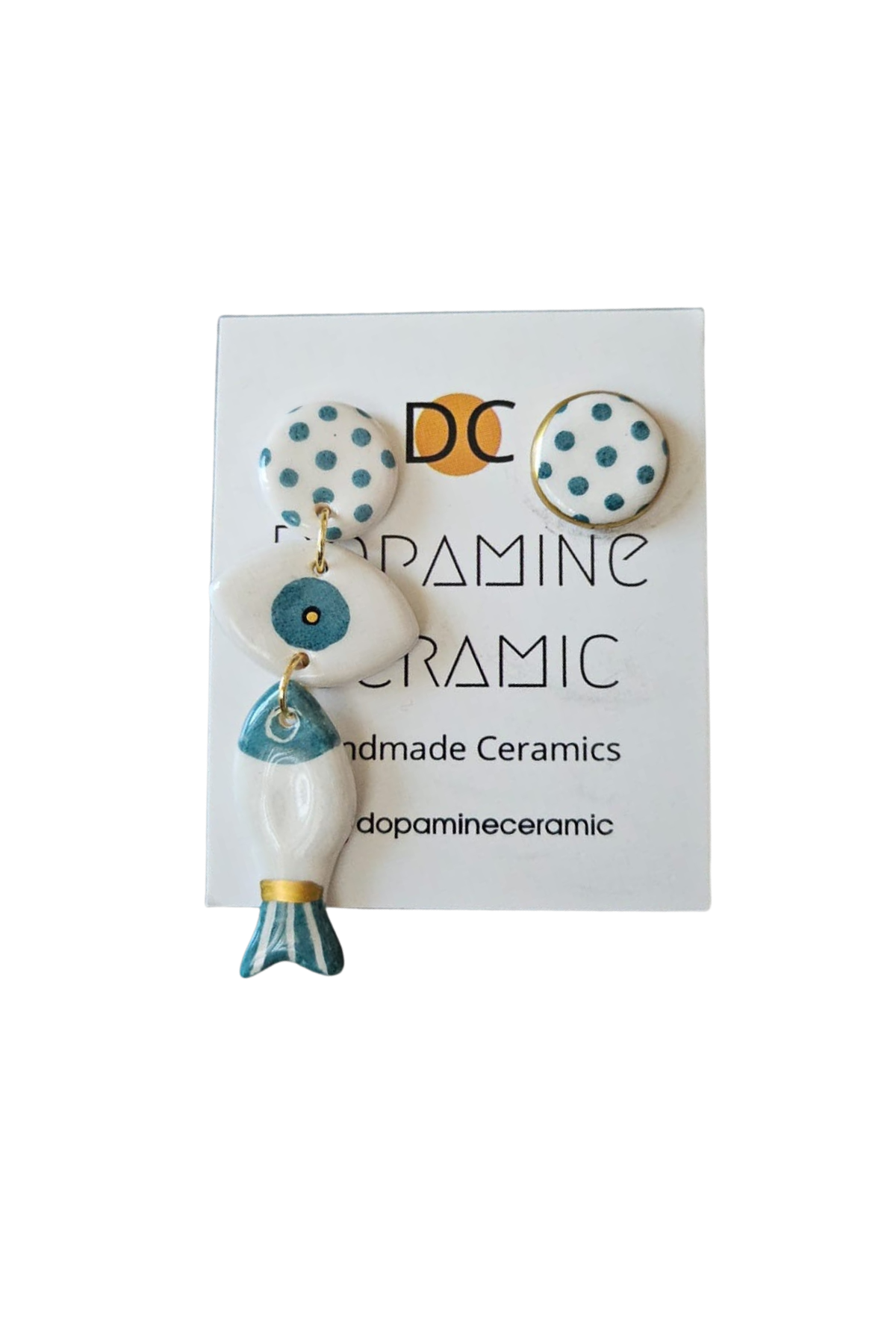 Dopamine Ceramic Sallantılı Seramik Küpe