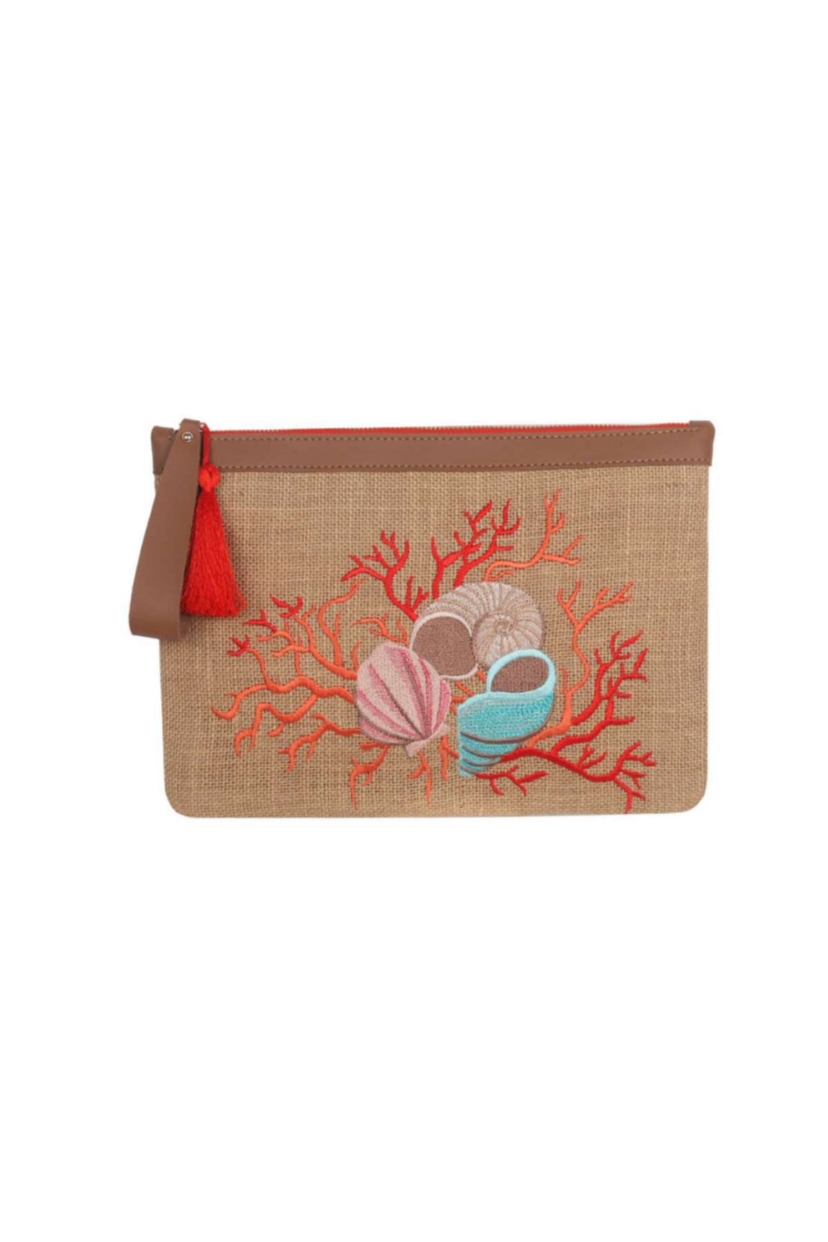 Eynaco Coral Red Clutch Çanta - EYN109R