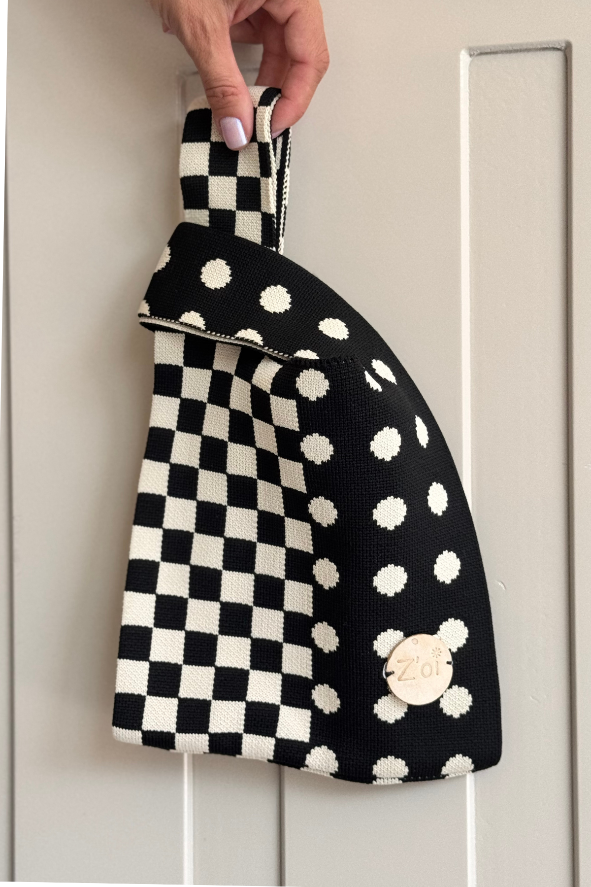 Lili Mini Black Blossom Wrist Bag