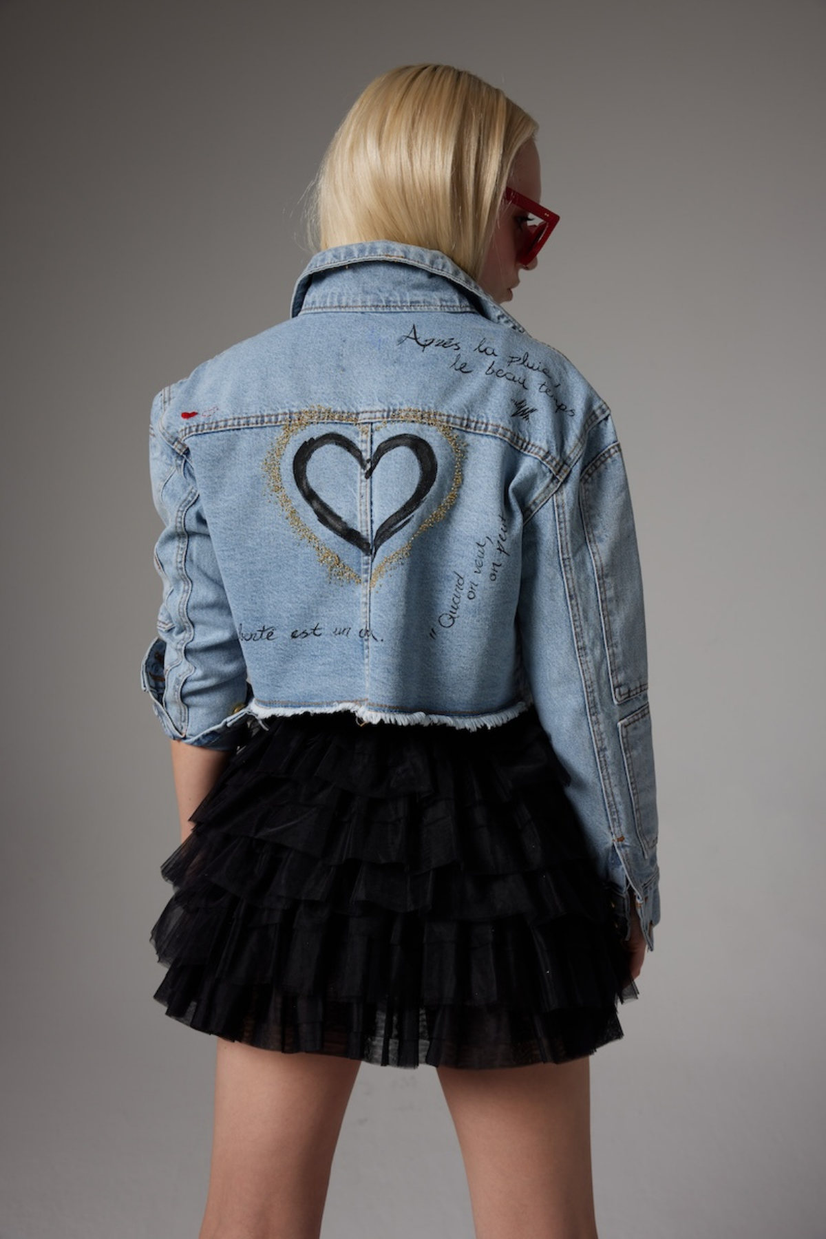 Look Project Love Denim Ceket - Mavi