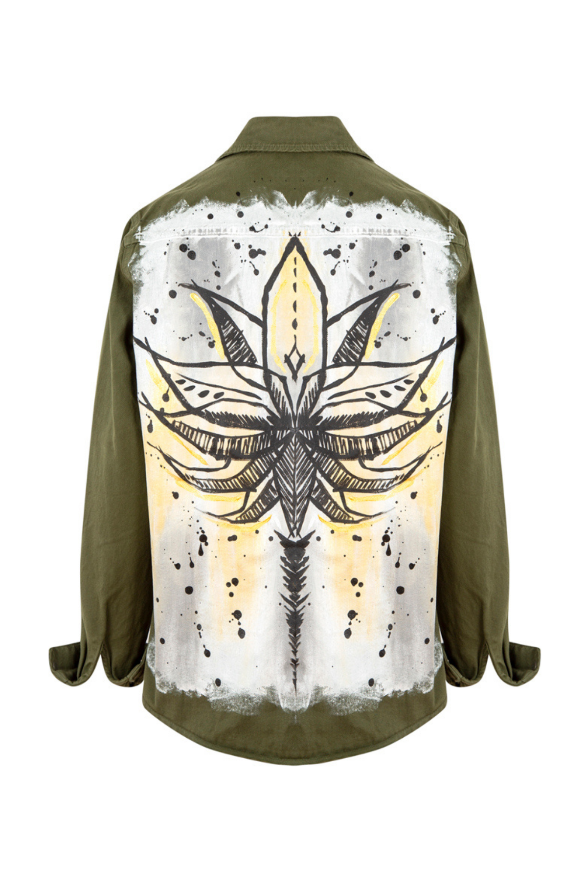 Look Project Love Lotus Ceket - Haki