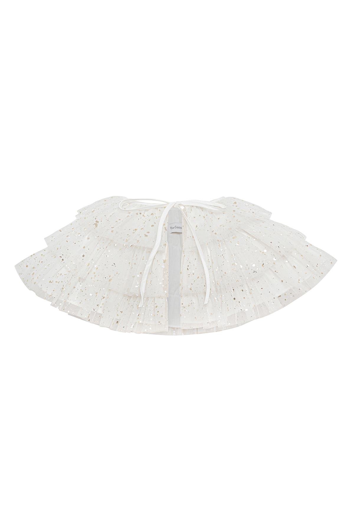Mini Celebrities White Sparkle Cape