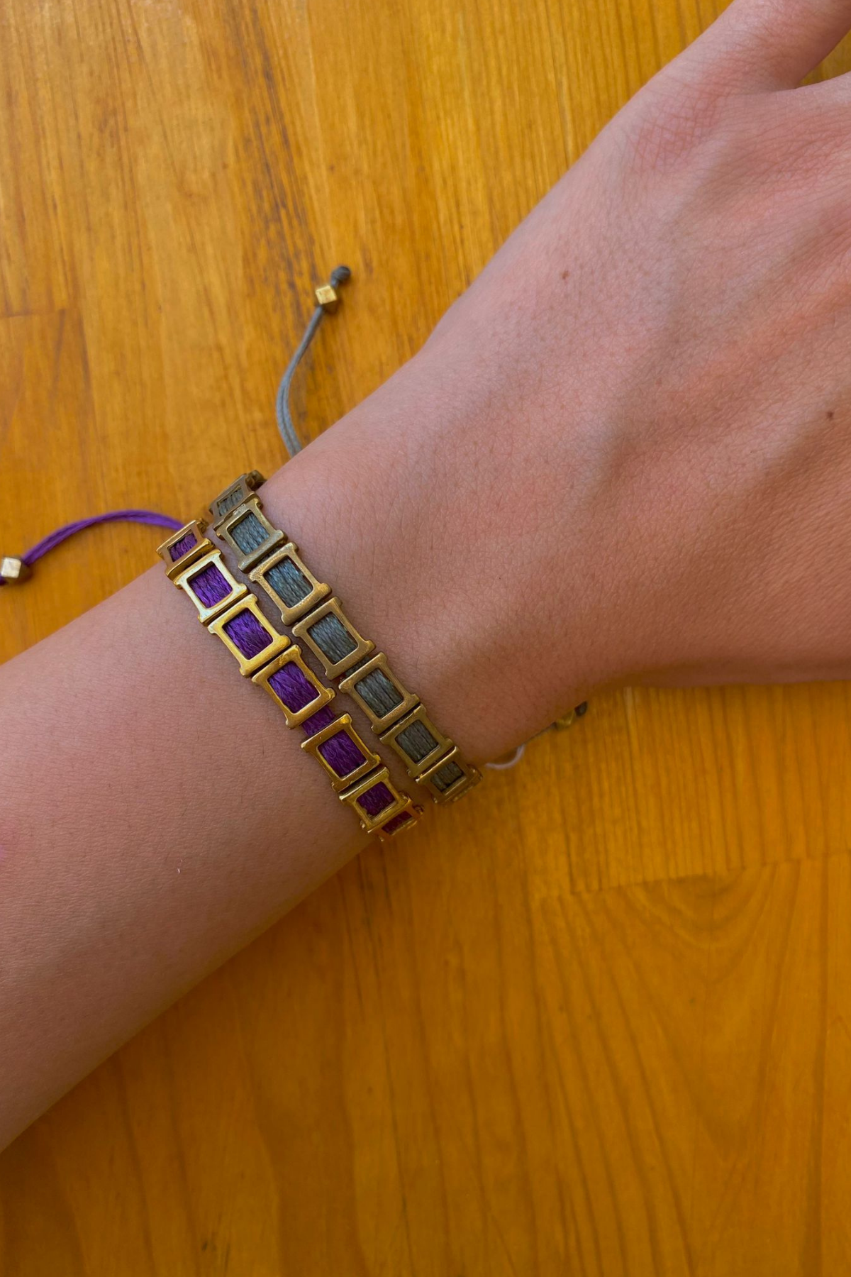 Mitico Jewelry Mor İpli Ayarlanabilir Bileklik