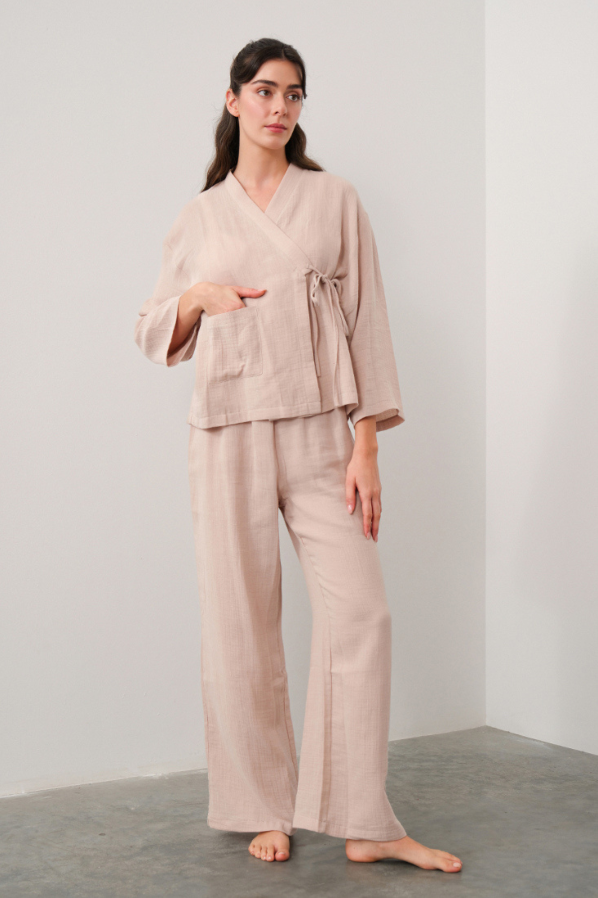 Night & Mild Ruth Kahve Pijama Takımı