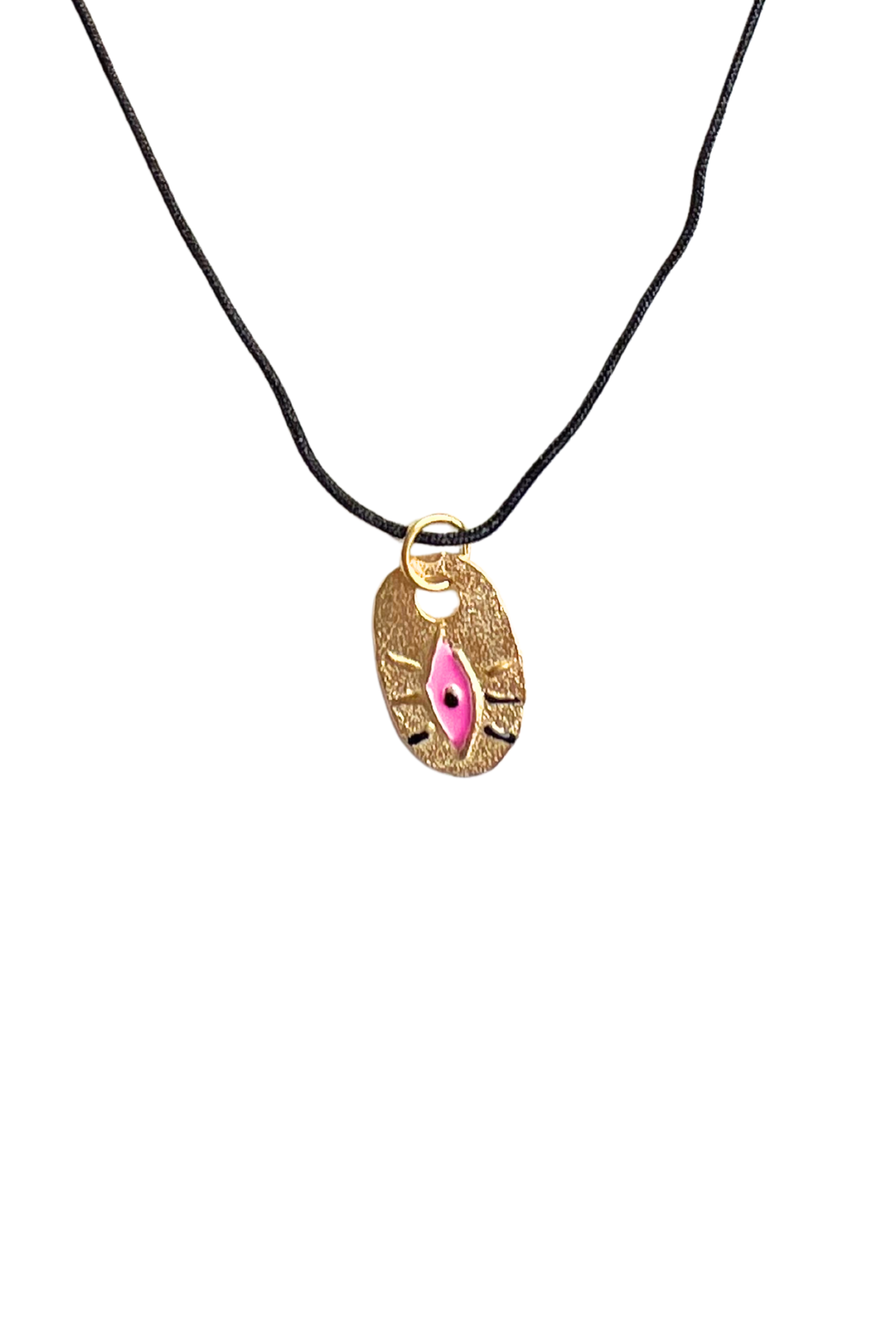 On2 Design Siyah Kolye Gümüş