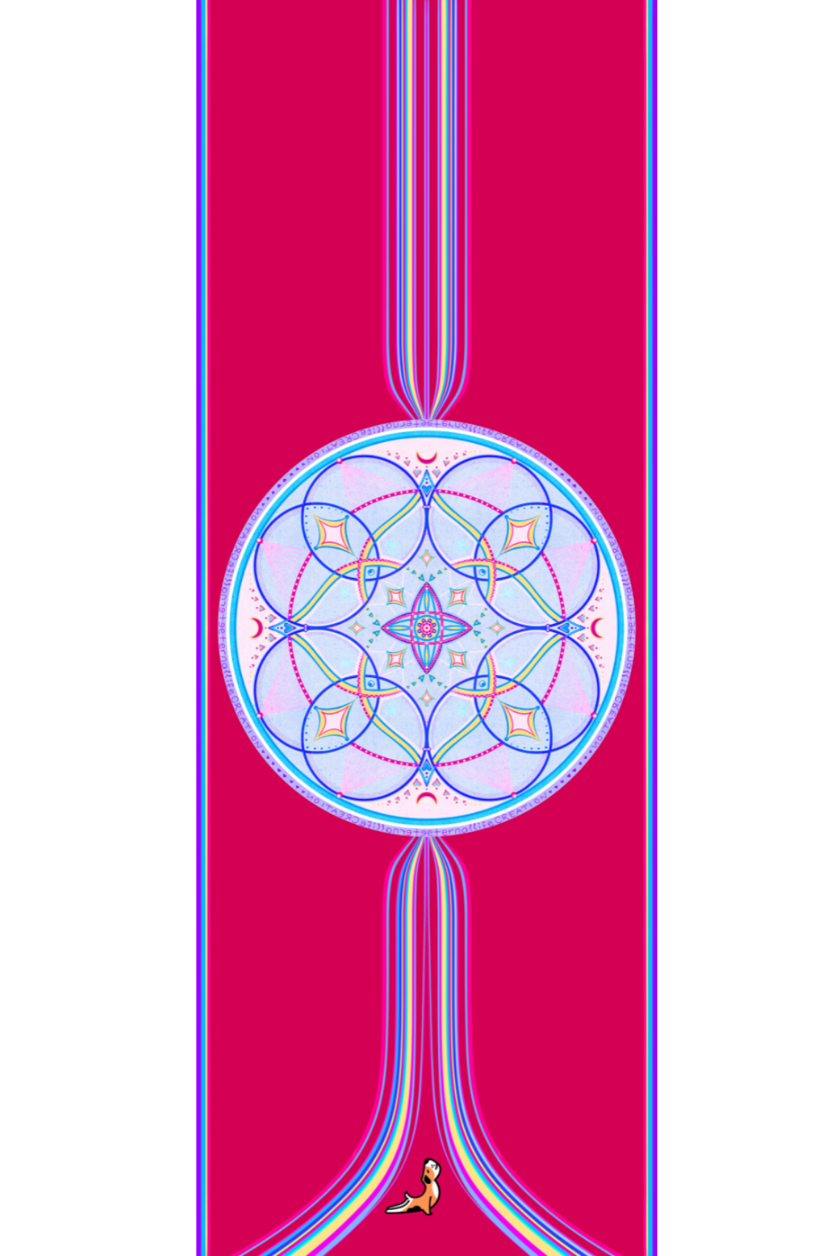 Petarya Mandala Series 4.1 mm Eternal Life Creation Doğal Kauçuk Kaydırmaz Yoga Matı