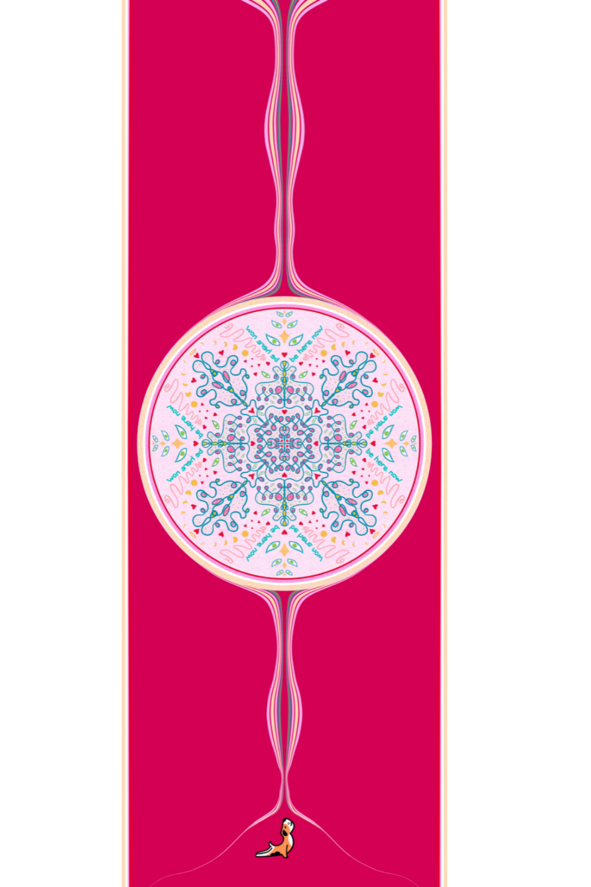 Petarya Mandala Series 4.1 mm Be Here Now Doğal Kauçuk Kaydırmaz Yoga Matı