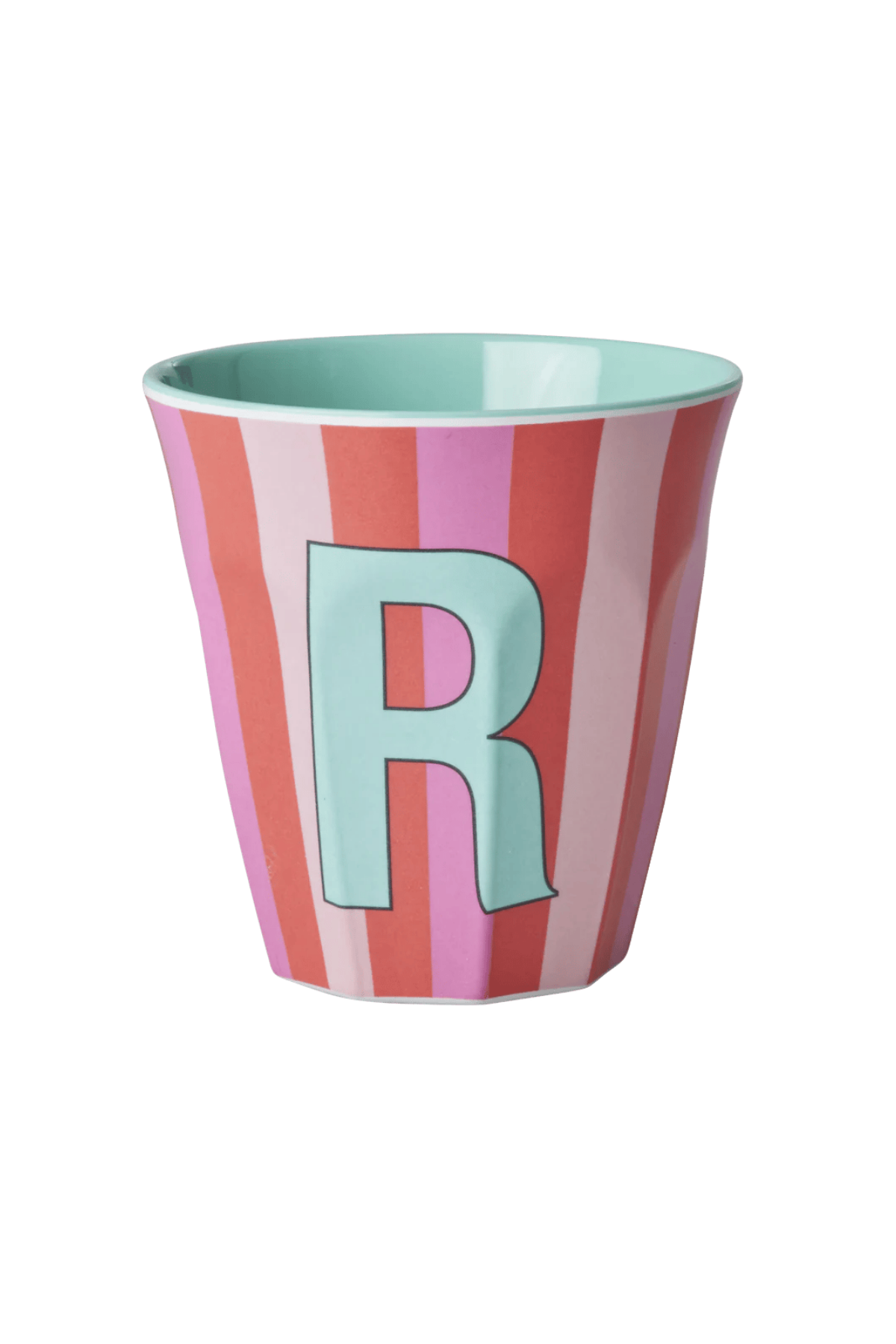 Rice Melamin Çizgili Bardak - Pembe R Harfli, MELCU-ALPSTRRI