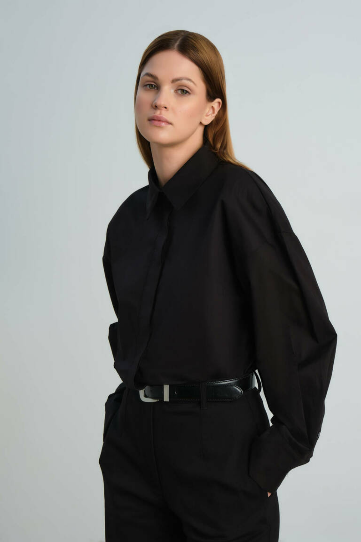 Zoe Clothing Siyah Oversize Gömlek
