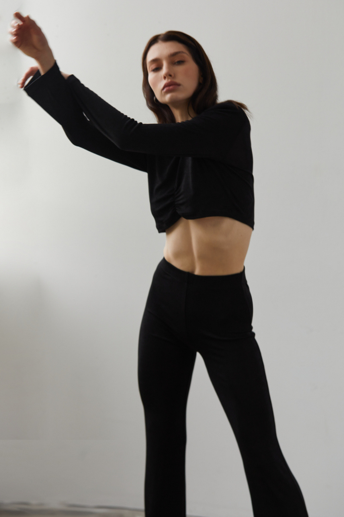 Zoe Clothing Suzanne Takım Siyah Dokulu Kumaş