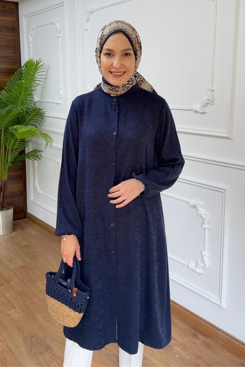 Basic Marakeş Uzun Tunik Lacivert
