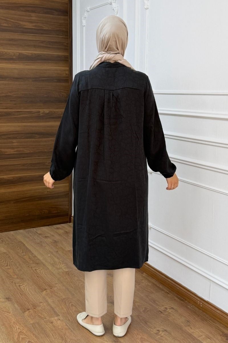 Basic Marakeş Uzun Tunik Siyah