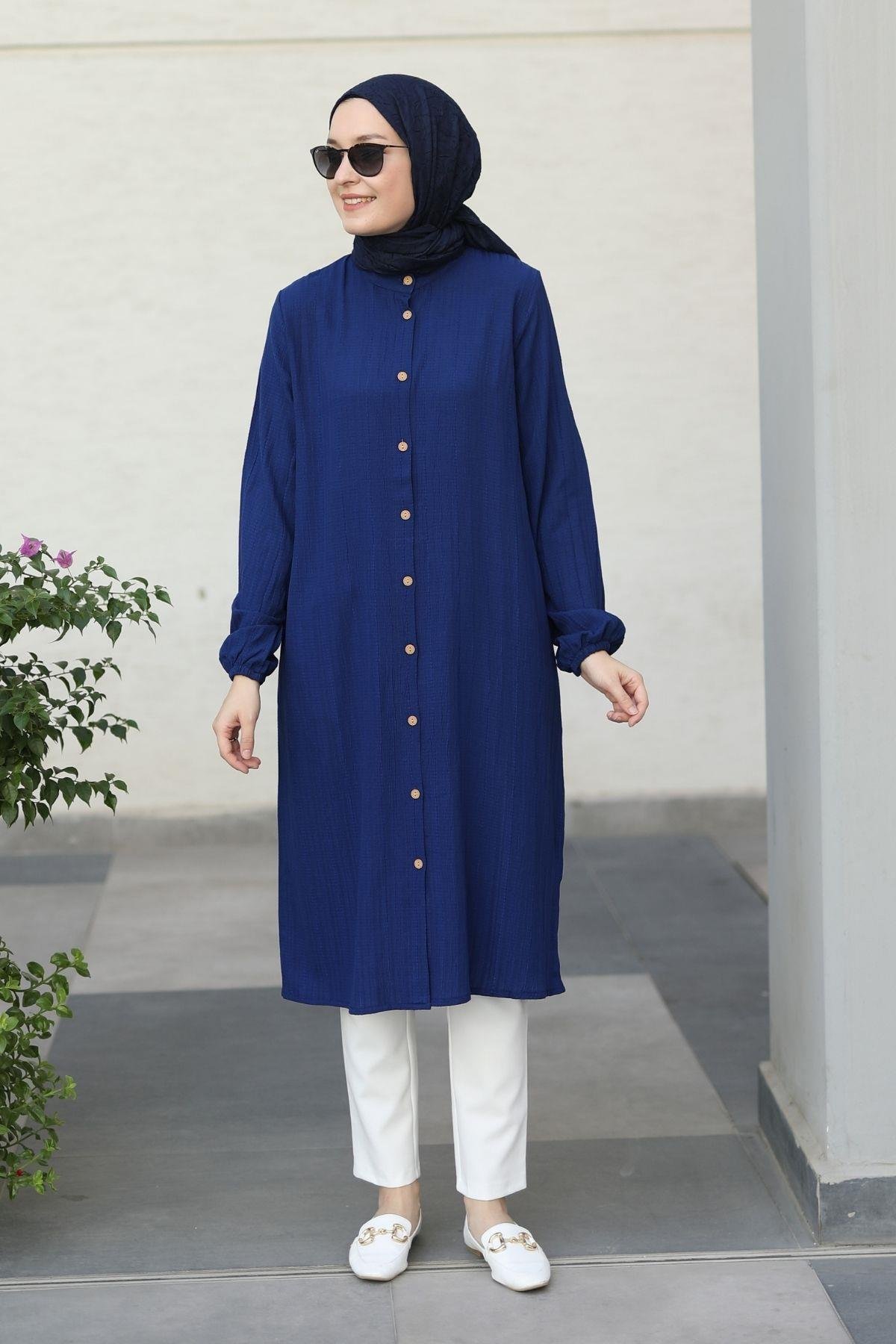 Basic Tunik Tesettür Lacivert