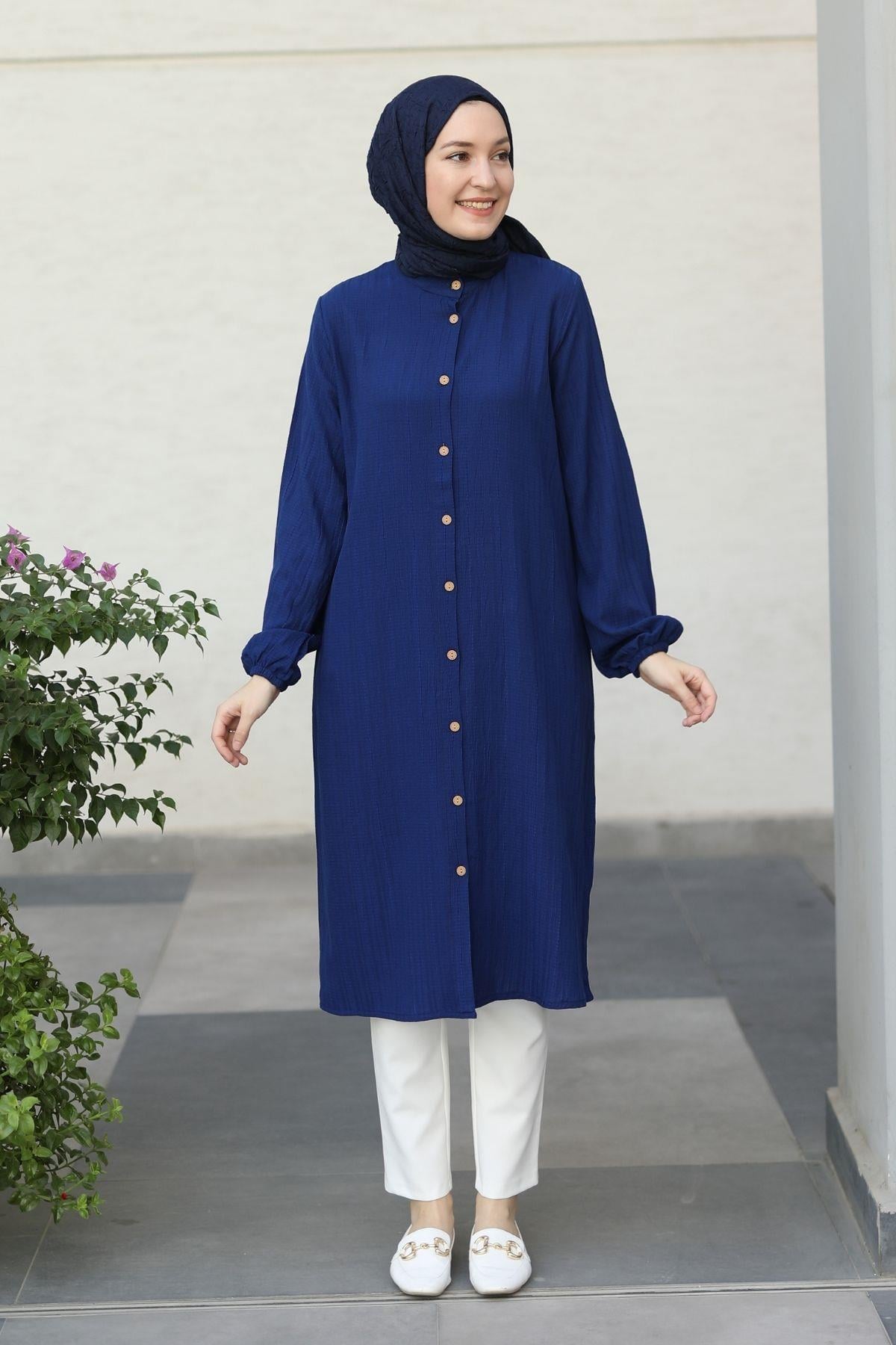 Basic Tunik Tesettür Lacivert