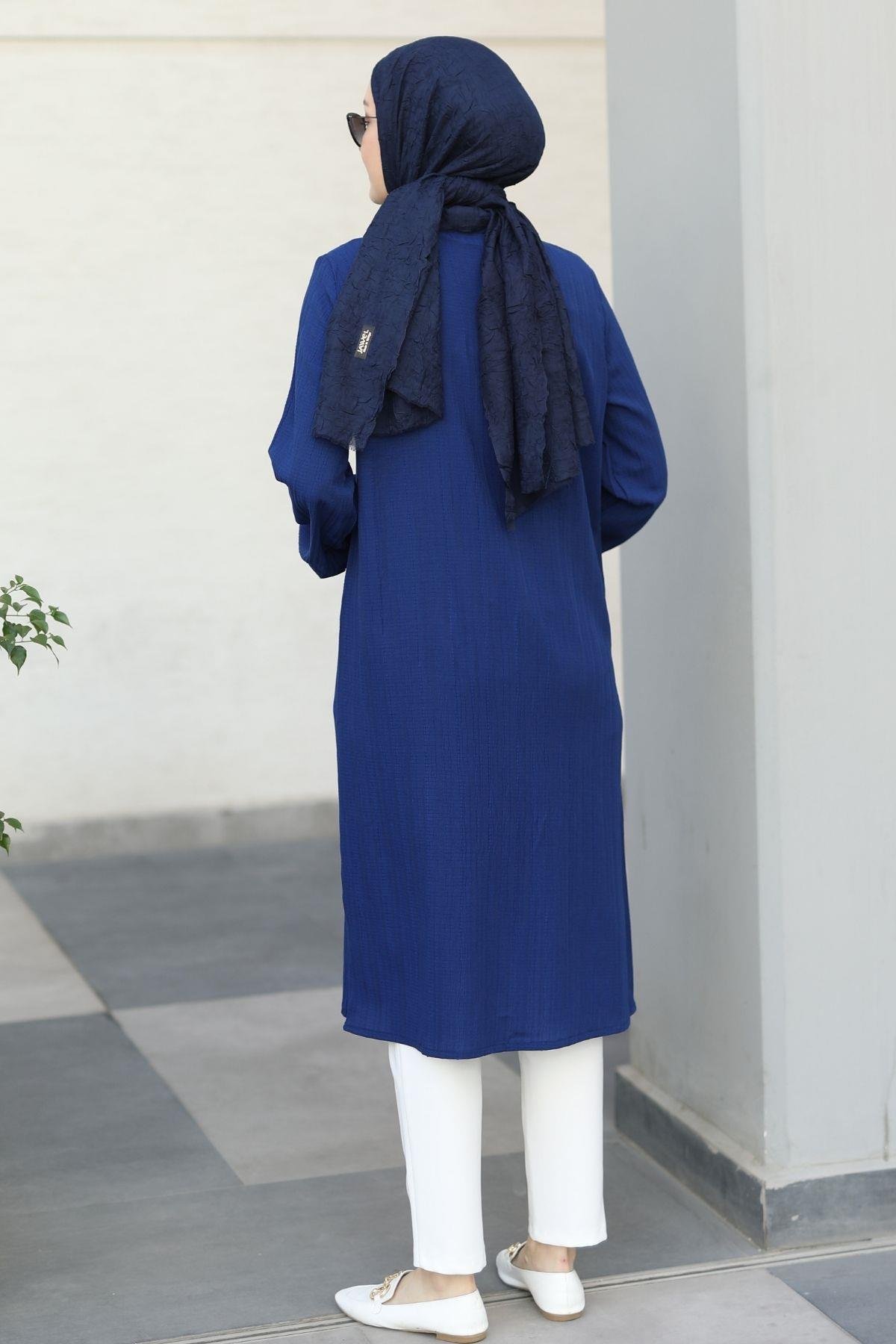 Basic Tunik Tesettür Lacivert