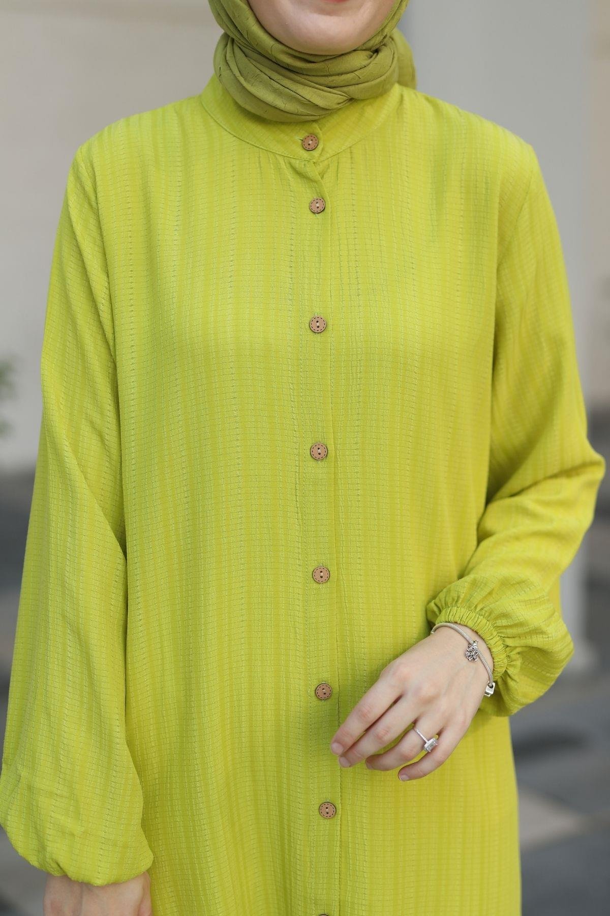 Basic Tunik Tesettür Yağ Yeşili