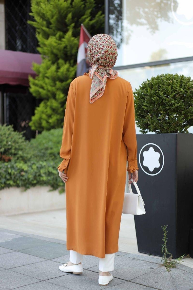 Linda Uzun Tunik Hardal