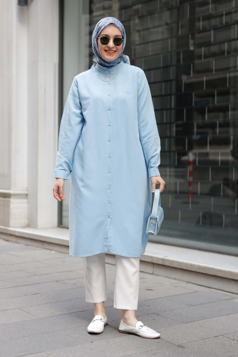 Melin Basic Uzun Tunik Bebe Mavisi