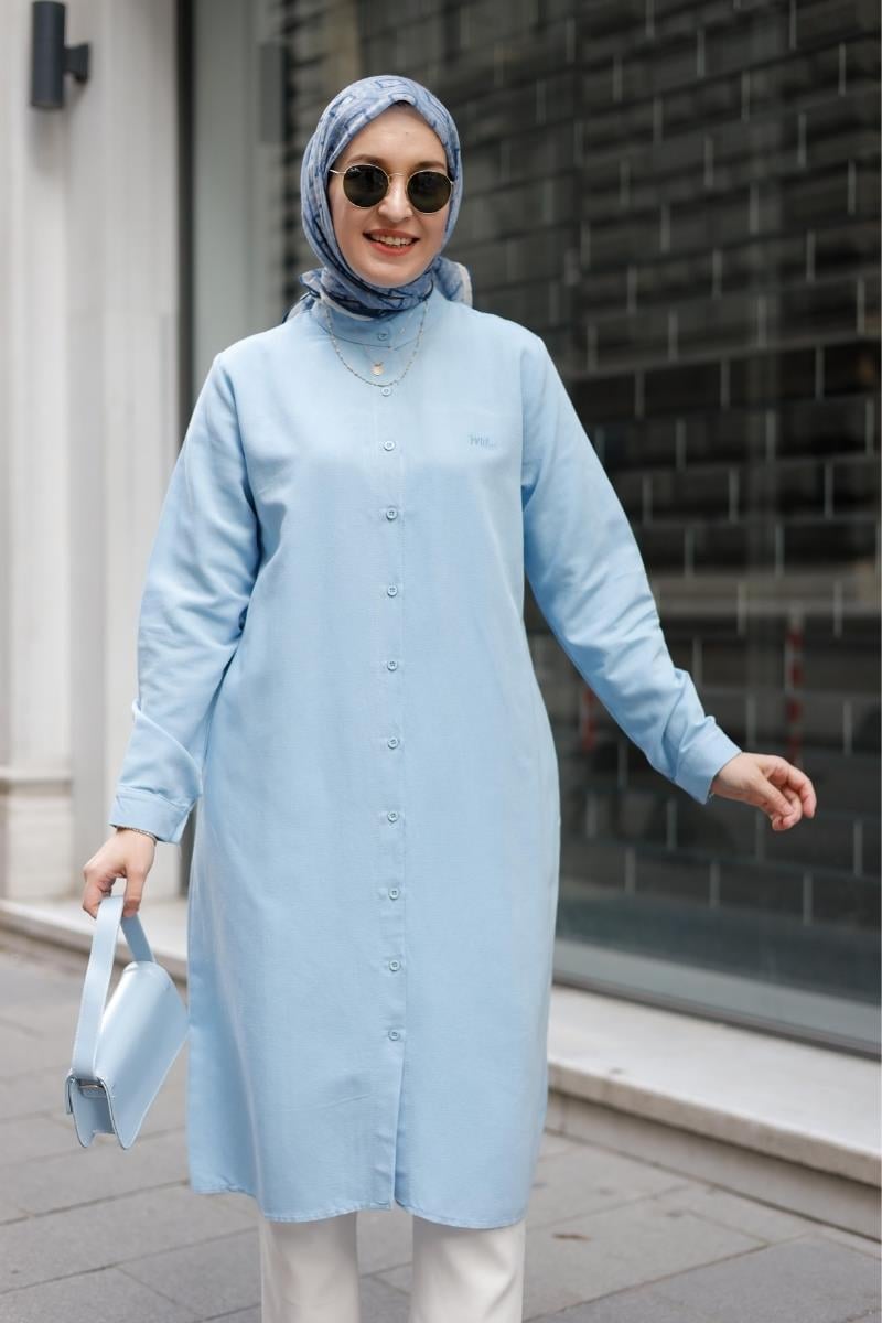 Melin Basic Uzun Tunik Bebe Mavisi