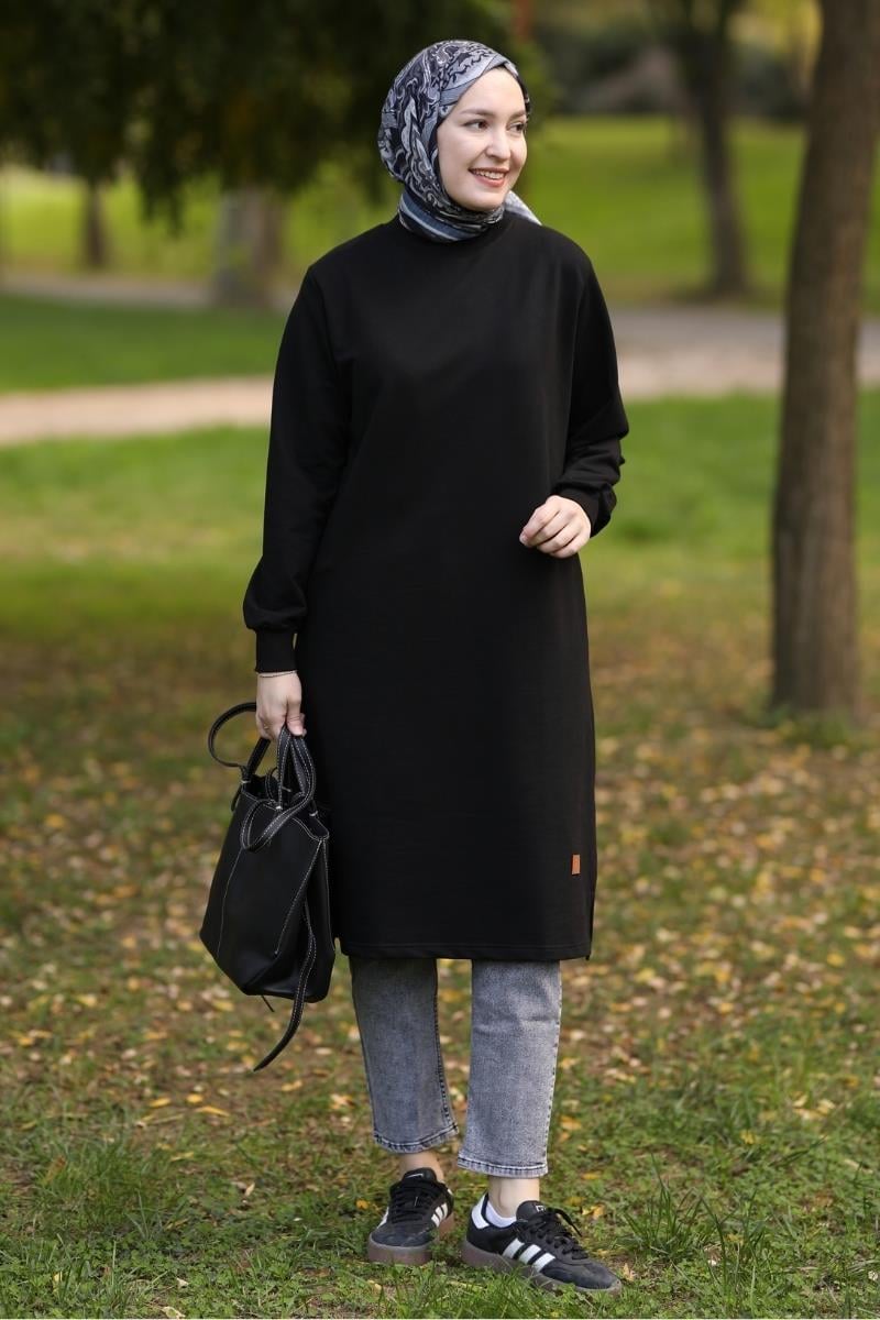 Neva 110 Cm Sweat Tunik Siyah