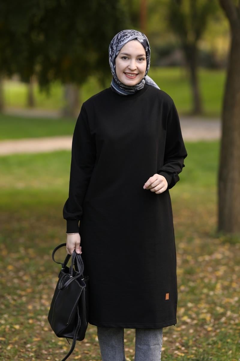 Neva 110 Cm Sweat Tunik Siyah