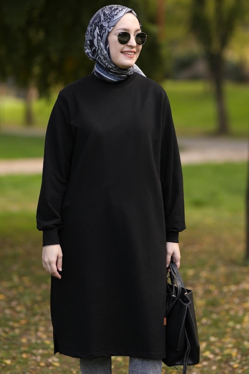 Neva 110 Cm Sweat Tunik Siyah