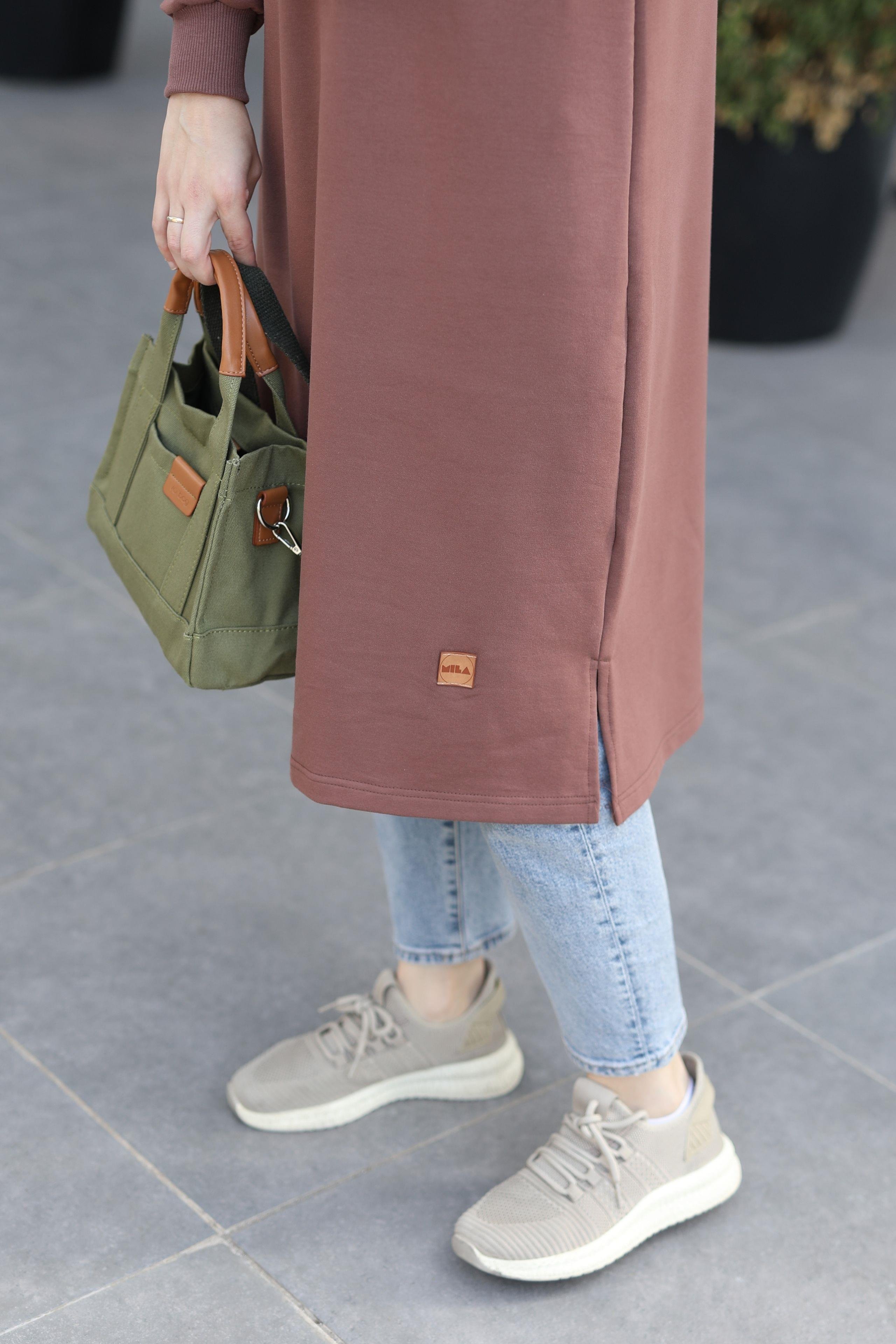 Neva 110 Cm Sweat Tunik Soft Kahve