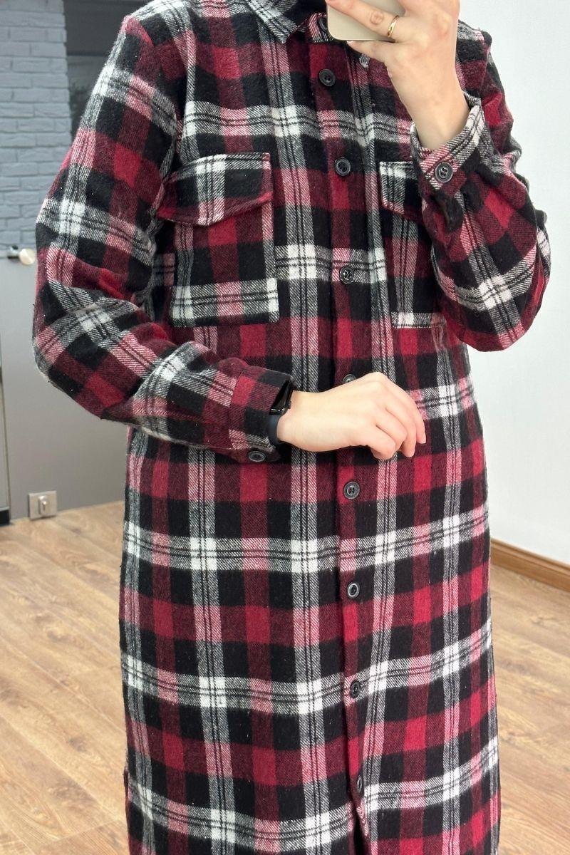 Oduncu Uzun Tunik Bordo