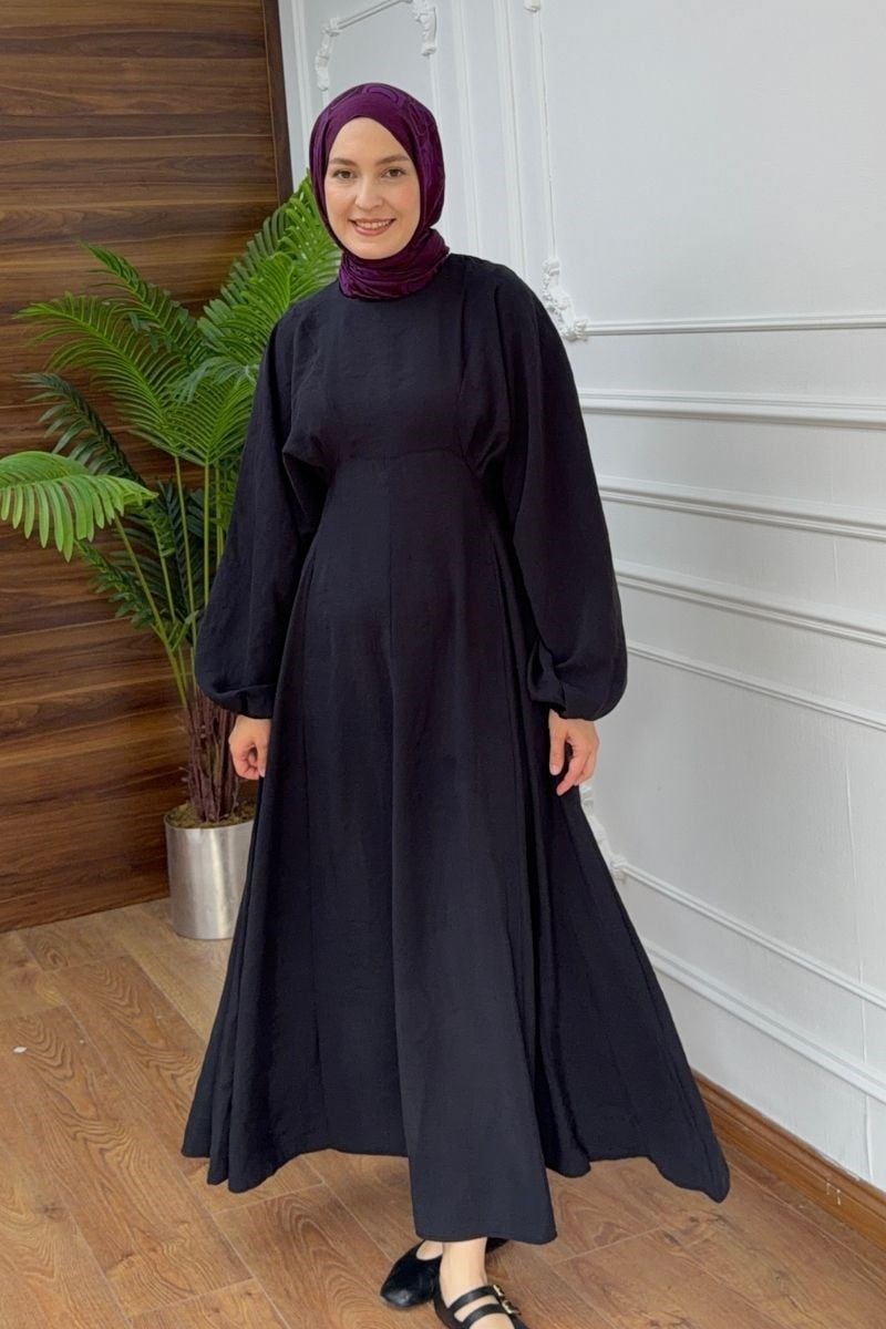 Reglan Kol Elbise Siyah