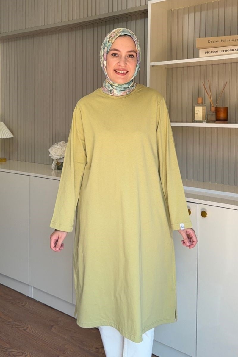 Summer Basic Uzun Tunik Adaçayı
