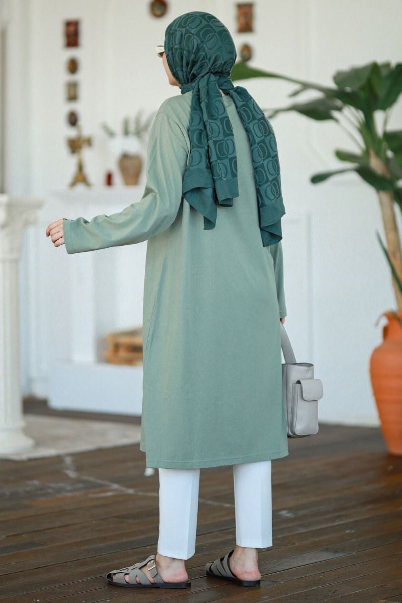 Summer Basic Uzun Tunik Çağla