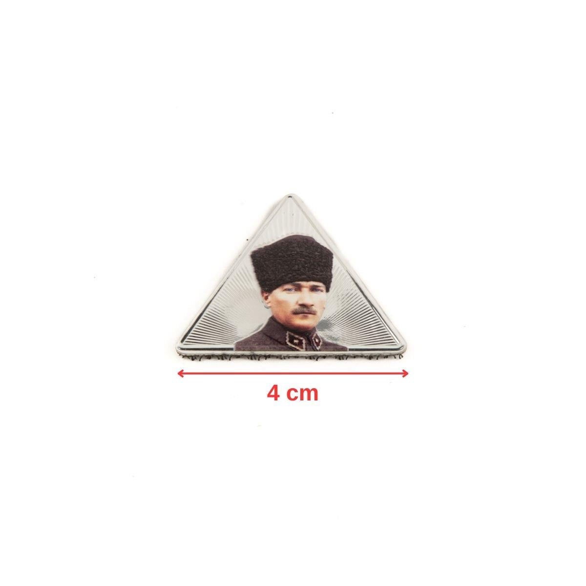 3D Mini Üçgen Atatürk Patch