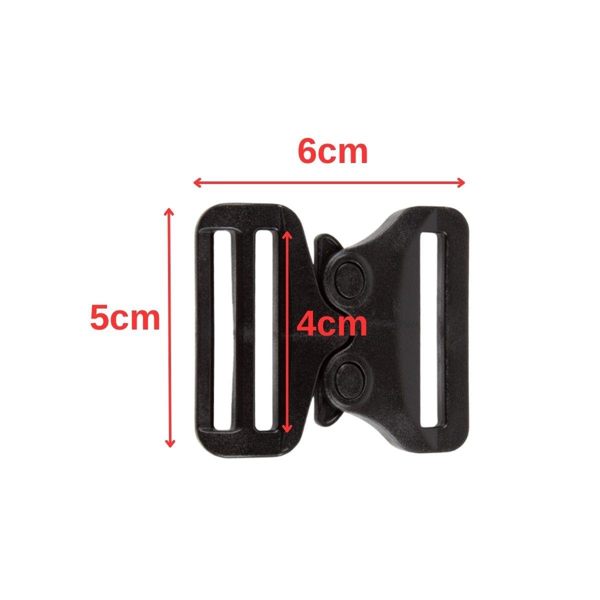 4cm Kobra Toka Kırılmaz Plastik Siyah