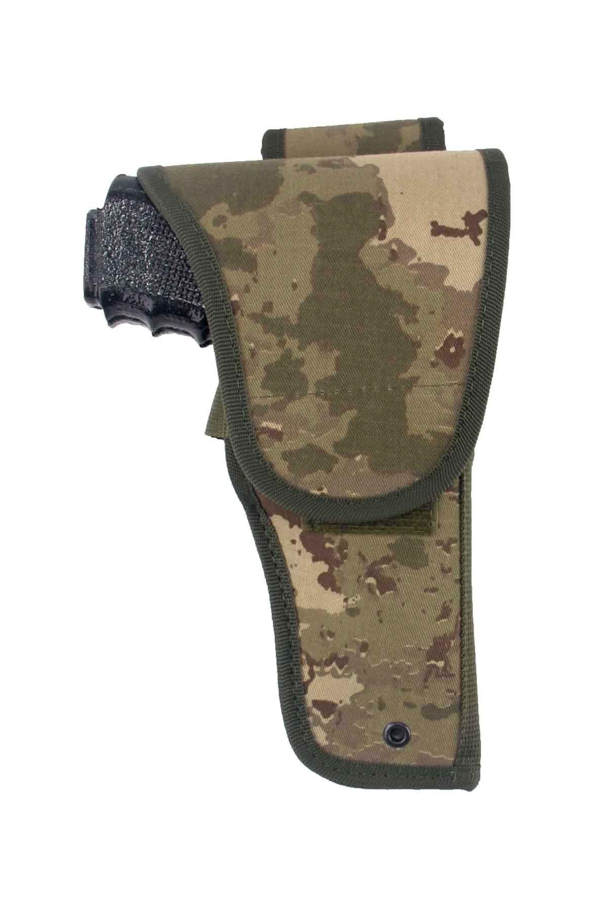 Airsoft Silah Kılıfı Universal Tüm Tabancalar İçin Dış Taşıma Kapaklı Haki Kamuflaj