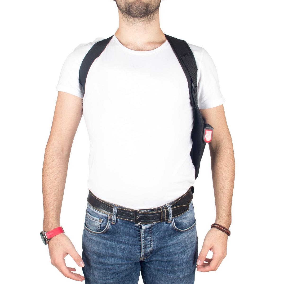 Airsoft Tabanca Kılıfı Universal Tüm Tabancalar İçin Koltukaltı Kumaş Siyah