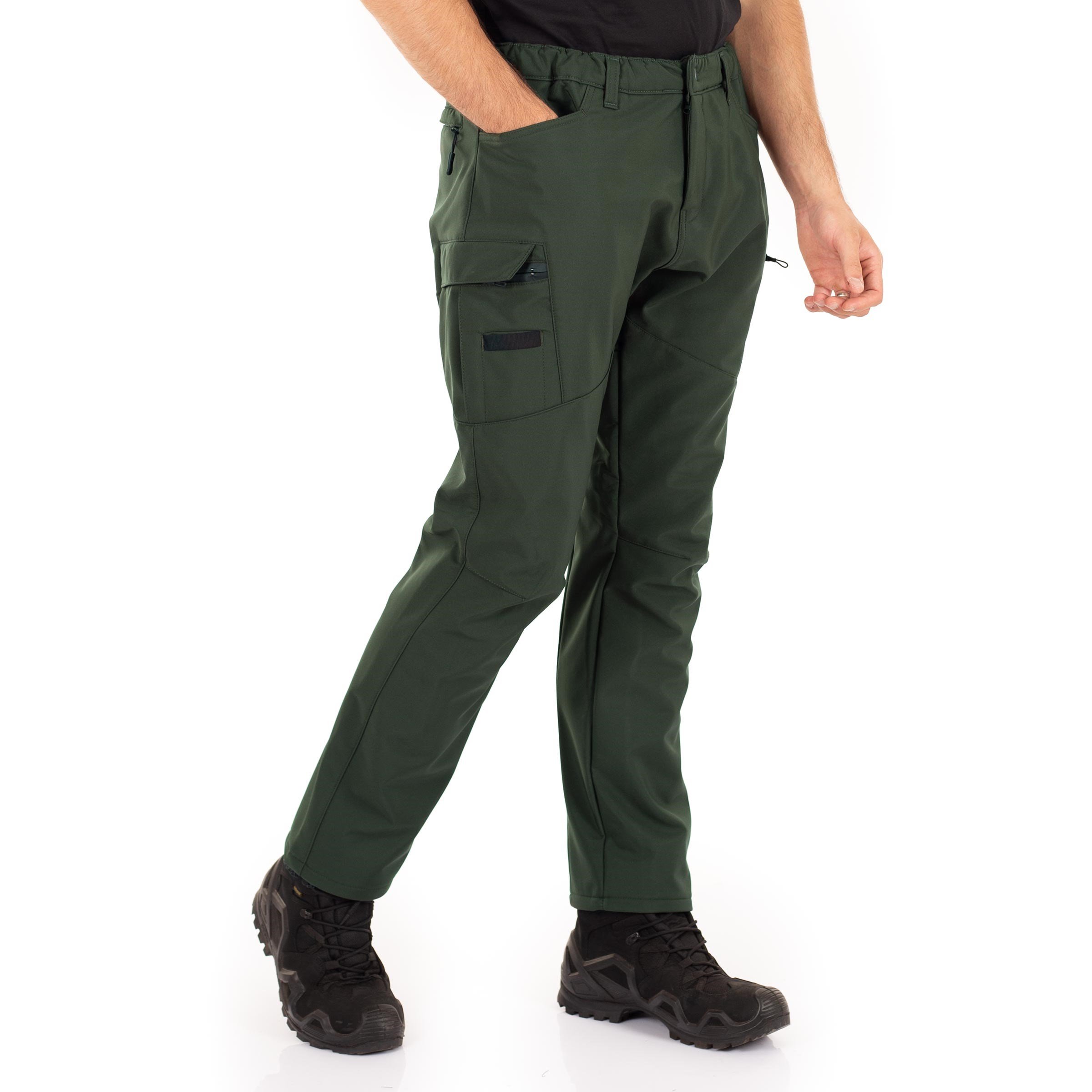Alpha Softshell Taktik Pantolon Likralı Esnek Çok Cepli Haki
